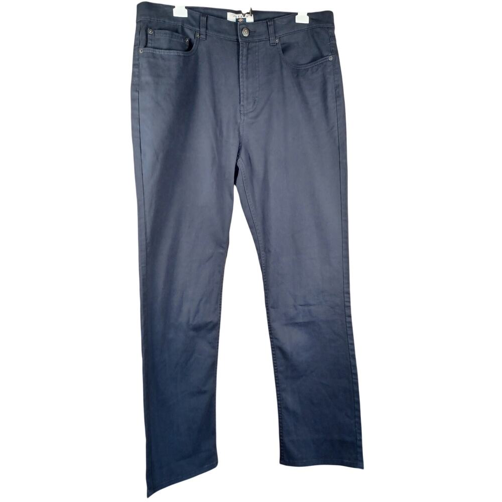 Joseph Abboud Men's Athletic Fit Comfort Stretch 5-Pocket Pants 34/30 Navy Blue